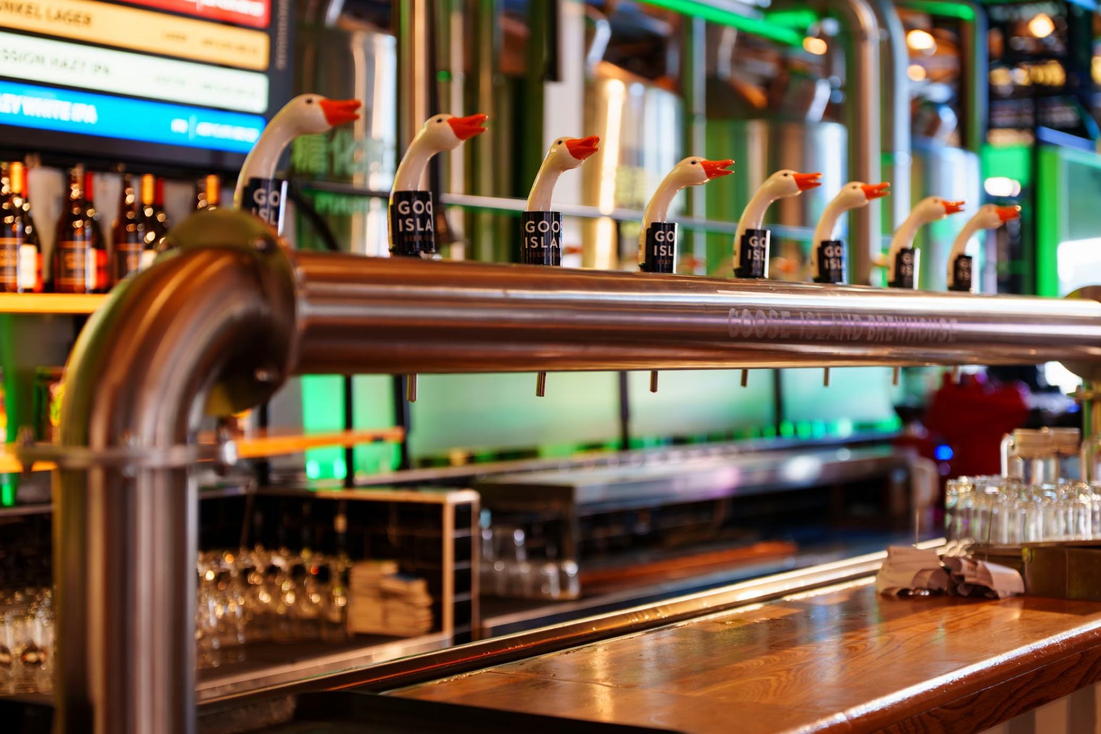 Goose Island beer taps