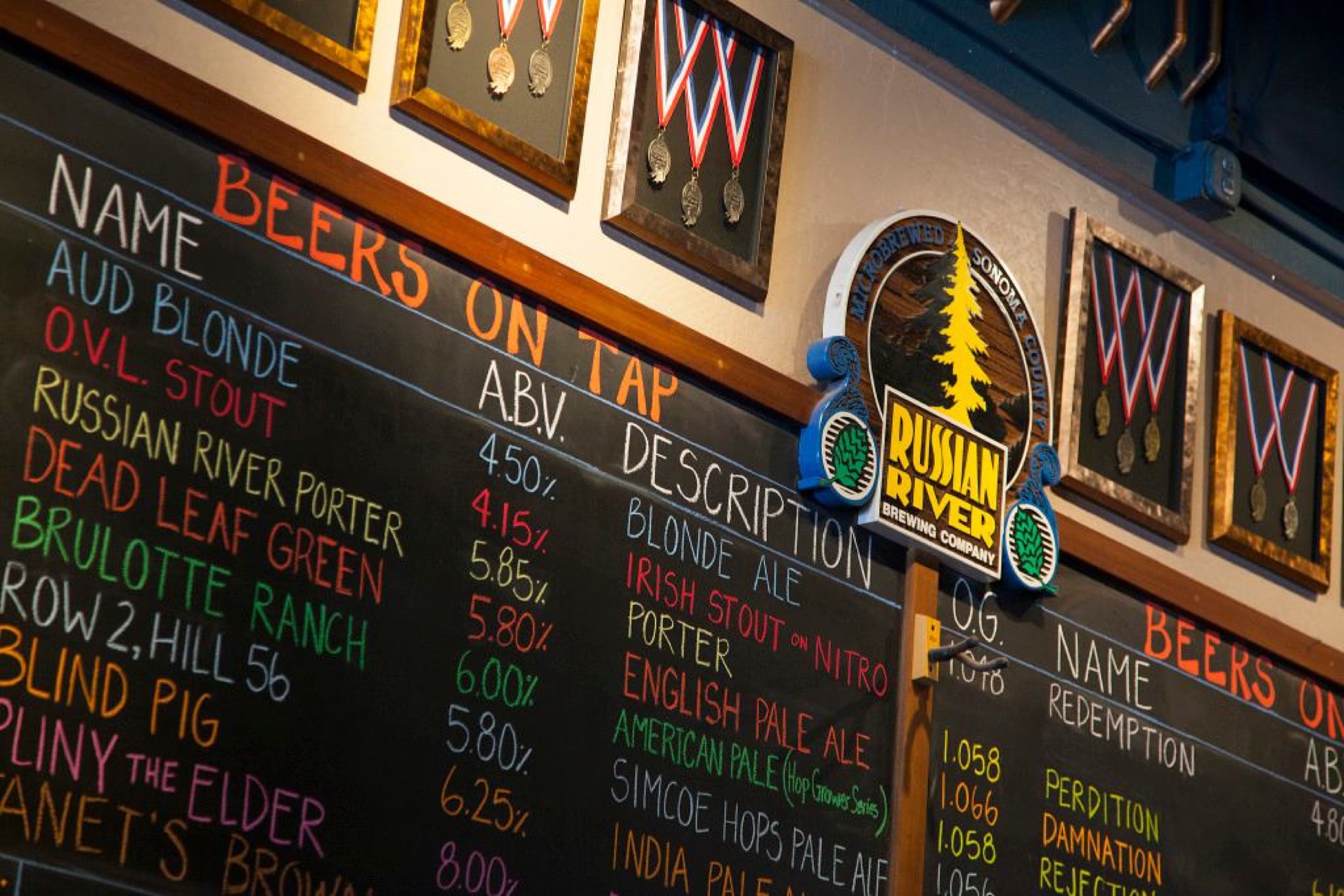Russian River Brewing tap list